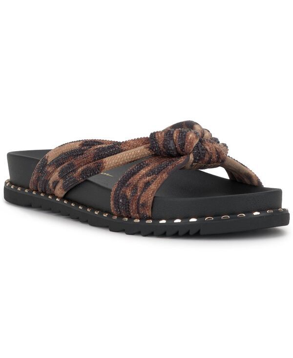 ジェシカシンプソン レディース シューズ サンダル Jessica Simpson Womens Cilleva Knotted Footbed Flat Sandals Naturaleopard