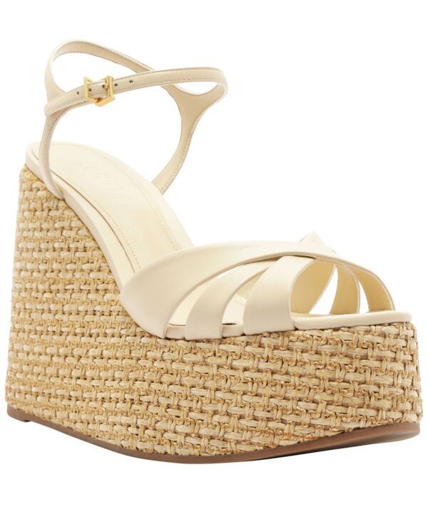 シュッツ レディース シューズ サンダル Schutz Womens Keefa Round Toe Wedge Sandals Egg Shell