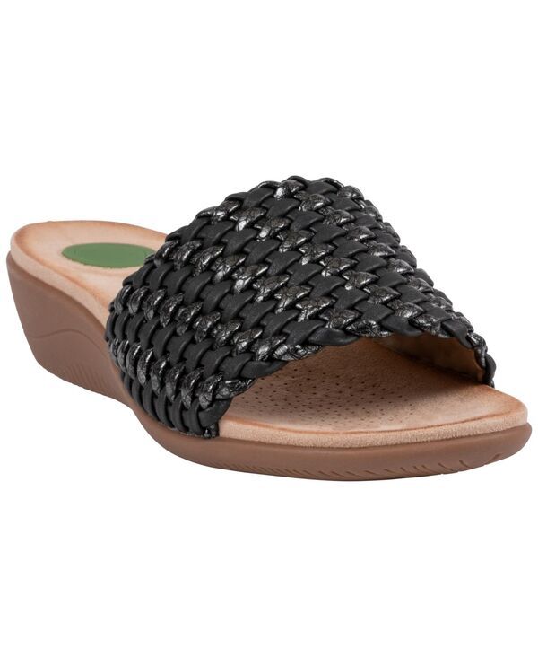 ジーシーシューズ レディース サンダル GC Shoes Womens Atenes Woven Comfort Sandals Black ブラック