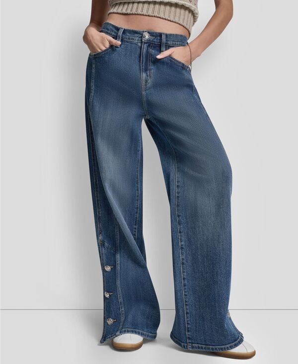 ダナキャランニューヨーク レディース ボトムス デニムパンツ ワイドレッグ DKNY Jeans Womens HighRise Modern Wide Leg Jeans Hylan
