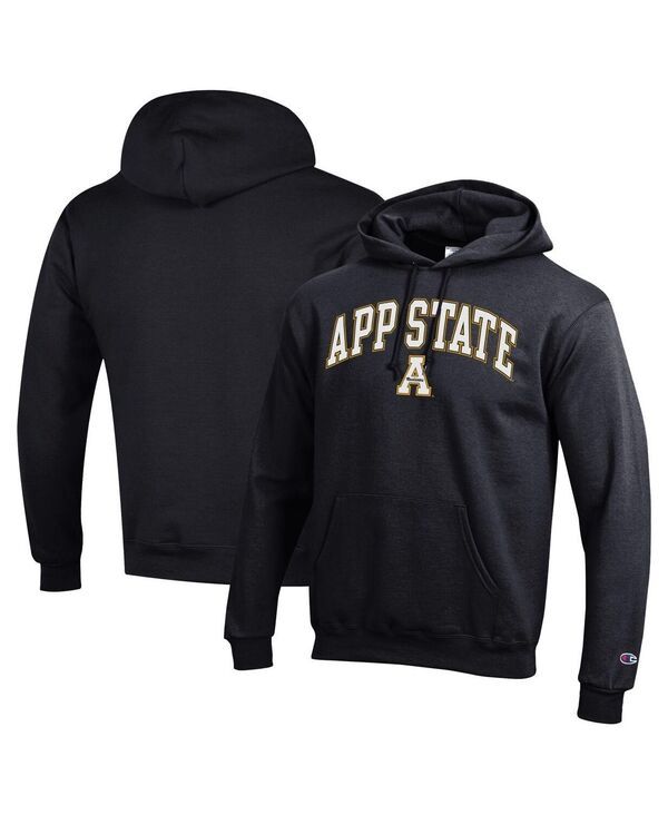チャンピオン メンズ アウター パーカー・スウェット ロゴ Champion Mens Black Appalachian State Mountaineers Arch Over Logo Pull