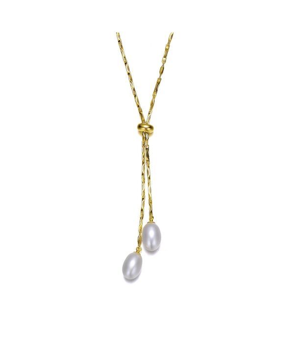 レイチェルグラウバー レディース アクセサリー ネックレス・チョーカー・ペンダントトップ レース Rachel Glauber Timeless 14K Gold Plated Pearl Drops