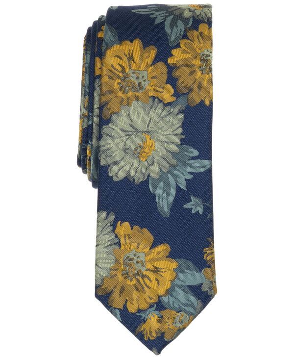 バースリー メンズ アクセサリー ネクタイ フラワー柄 フラワー Bar III Mens Joelle Floral Skinny Tie Yellow イエロー