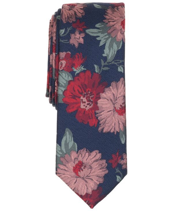 バースリー メンズ アクセサリー ネクタイ フラワー柄 フラワー Bar III Mens Joelle Floral Skinny Tie RedNavy ネイビー
