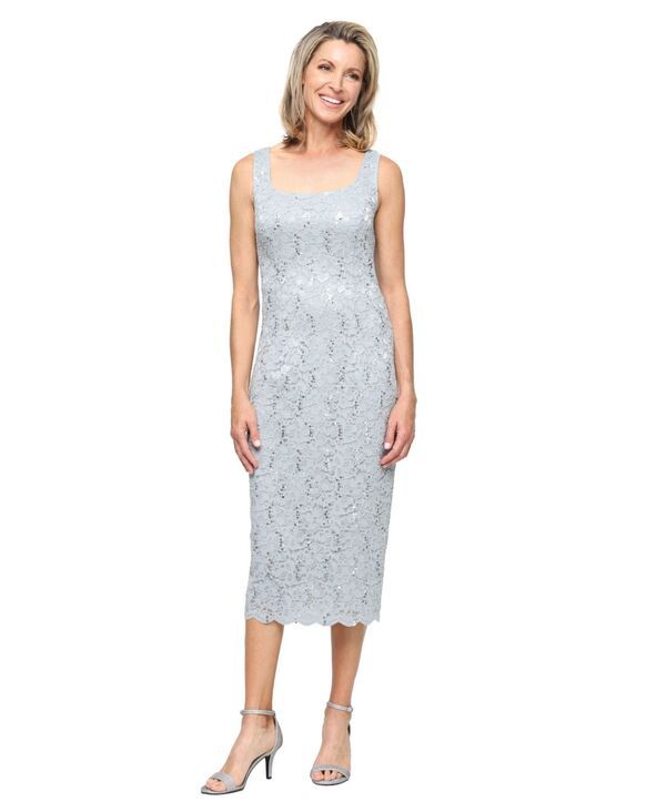エスエルファッションズ レディース トップス ワンピース プチ ミディ レース ジャケット SL Fashions Petite 2Pc Lace Jacket Midi Dresset Sage セ 29,770円