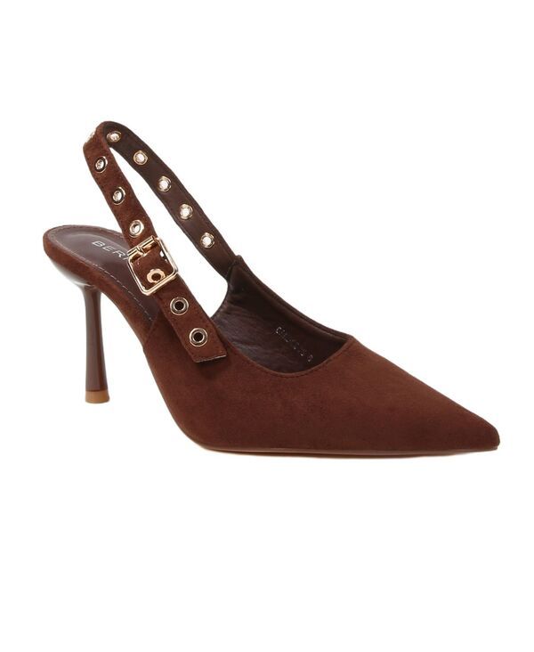 バーネス レディース シューズ パンプスエード BERNESS Womens Candes Microfiber Suede Slingback Pumps Brown ブラウン