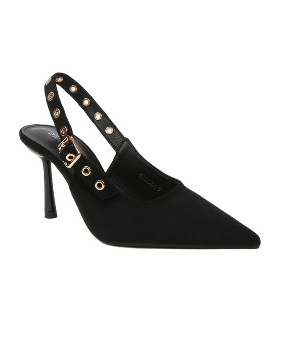 バーネス レディース シューズ パンプスエード BERNESS Womens Candes Microfiber Suede Slingback Pumps Black ブラック