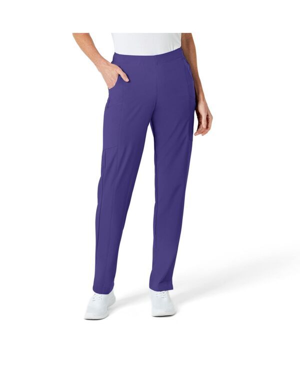 ウィンク レディース ボトムス カジュアルパンツ プチ Wink Petite W123 Flat Front Cargo Scrub Pant Grape グレープ