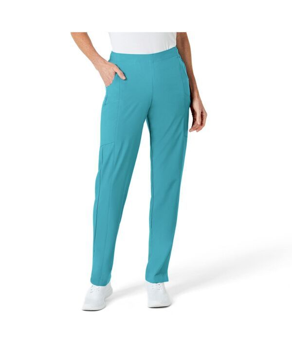 ウィンク レディース ボトムス カジュアルパンツ プチ Wink Petite W123 Flat Front Cargo Scrub Panteal blue ブルー