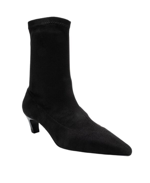 プロローグシューズ レディース ブーツ・レインブーツ ヒール Prologue Shoes Womens Alora Kitten Heel Boot Black suede ブラック
