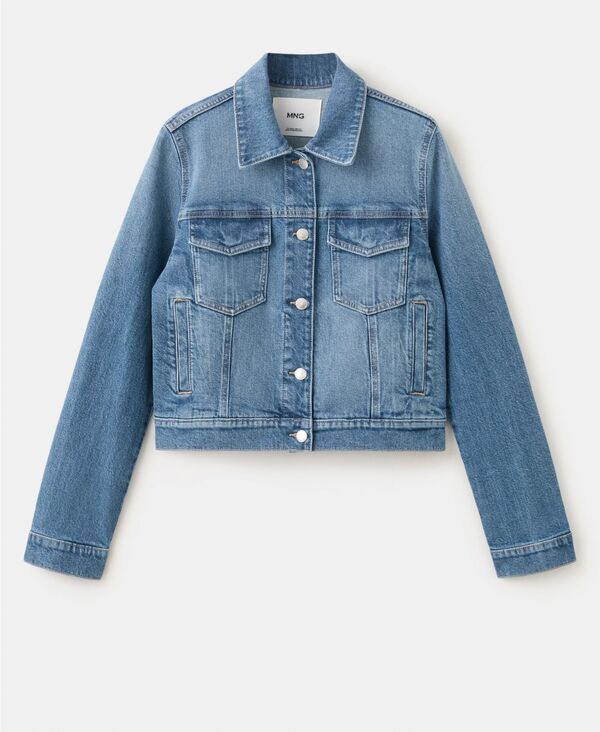 マンゴ レディース アウター ジャケット・ブルゾン デニム MANGO Womens Pockets Denim Jacket Medium Blue ブルー