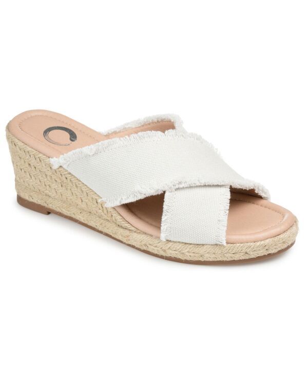 ジュルネ コレクション レディース シューズ サンダル Journee Collection Womenshanni Espadrille Wedge Sandals Grey グレー