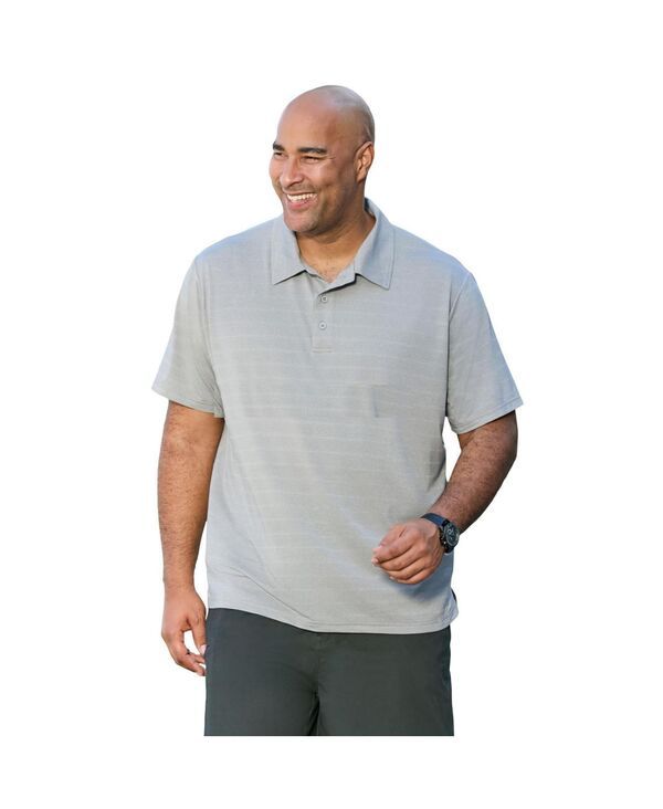 キングサイズ メンズ トップス ポロシャツ トール KingSize Big Tall Vented Golf Polo shirts Grey marl グレー