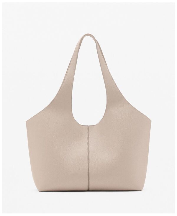 マンゴ レディース バッグ MANGO Womens Large Shopper Bag Off White オフホワイト