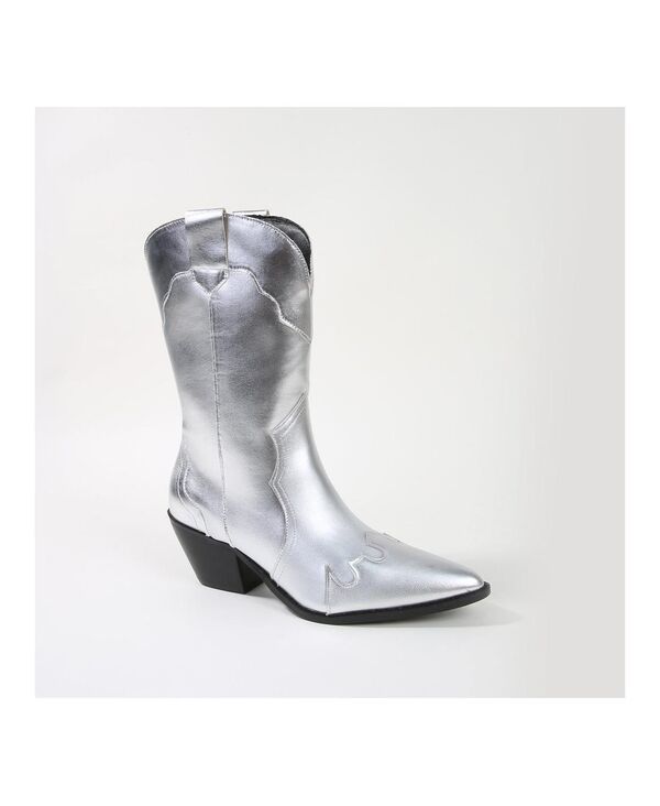 バーネス レディース シューズ ブーツ・レインブーツ BERNESS Kitty Western MidCalf Boot silver シルバー