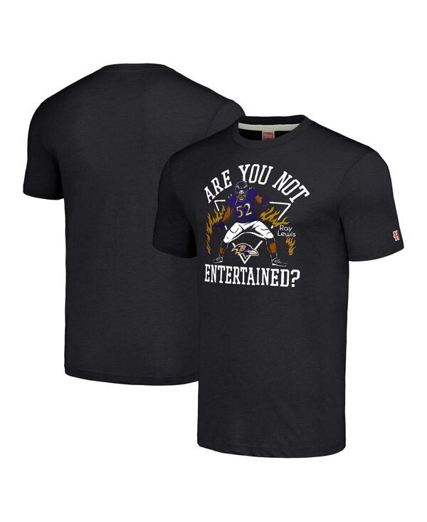 オマージュ メンズ トップス Tシャツ Homage Mens Ray Lewis Charcoal Baltimore Ravens Reti red Player Caricature TriBl