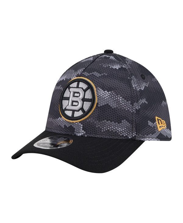 ニューエラ メンズ アクセサリー 帽子 New Era Mens Black Boston Bruins Zero Dark 39THIRTY Flex Hat Black ブラック