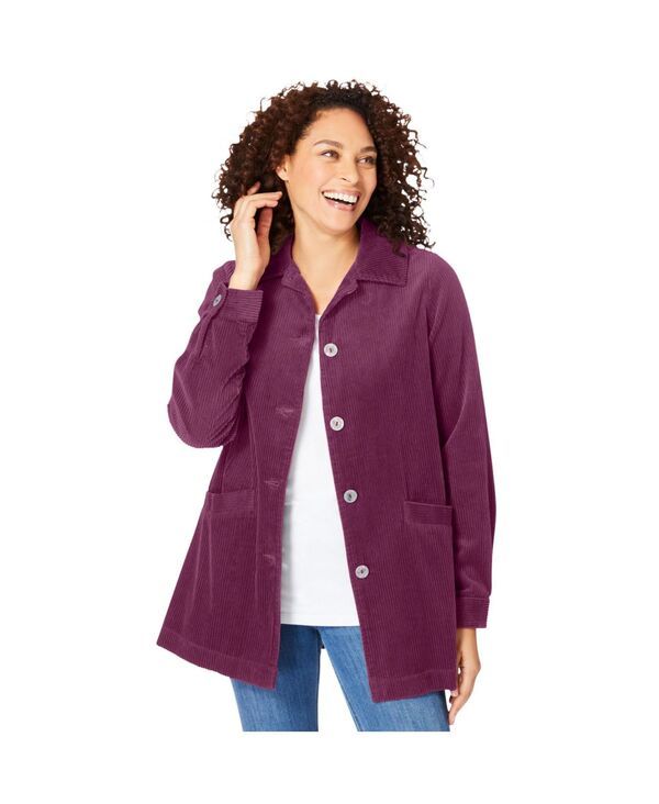 ウーマン ウィズイン レディース アウター ジャケット・ブルゾン コーデュロイ Woman Within Womens Within PleatBack Corduroy Jacket Deep cl