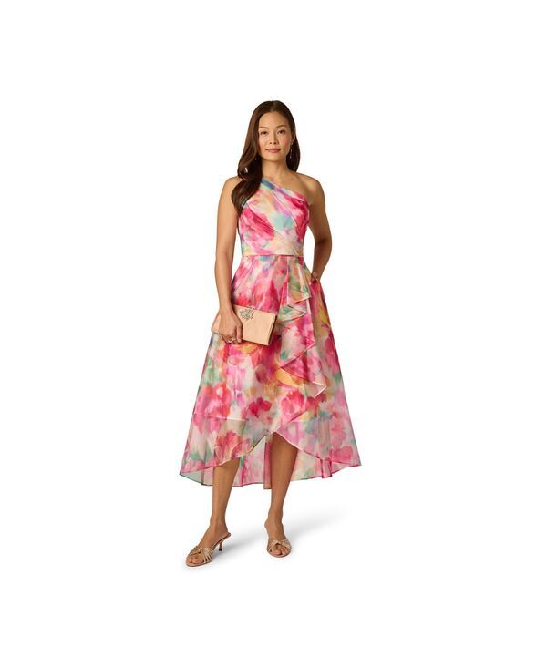 アドリアナ パペル レディース トップス ワンピース プチ プリント Adrianna Papell Petite Printed HighLow Dress Ivory Multi アイボリー