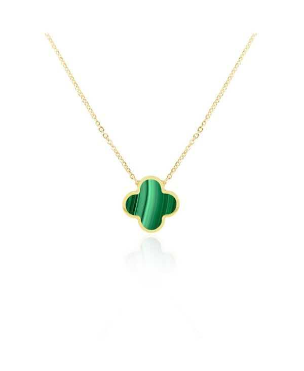 ザ・ラブリー レディース アクセサリー ネックレス・チョーカー・ペンダントトップ レース The Lovery Extra Large Malachite Single Clover Necklace