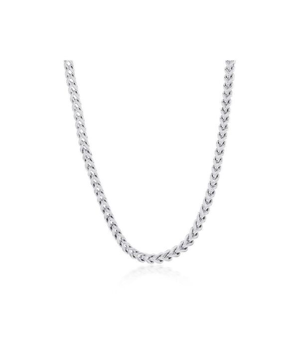 メタロ レディース アクセサリー ネックレス・チョーカー・ペンダントトップ Tシャツ レース Metallo Stainlessteel 4mm Franco Chainecklace Silver