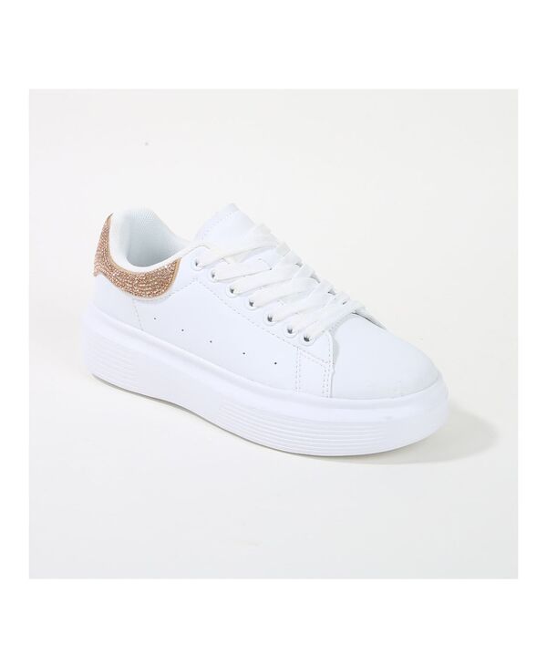 バーネス レディース シューズ スニーカー プラットフォーム BERNESS Fortuna Platform Sneaker with Rhinestone Accent Gold ゴールド