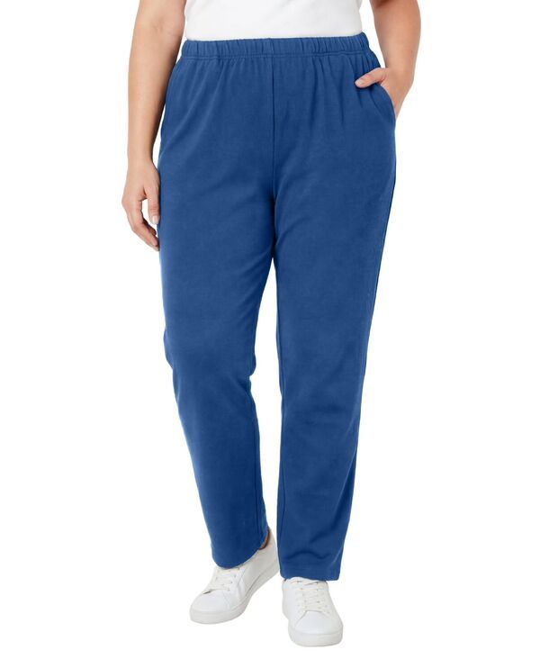 ウーマン ウィズイン レディース ボトムス カジュアルパンツ ニット Woman Within Womens Within 7Day Knit StraightLeg PullOn Pants Roy