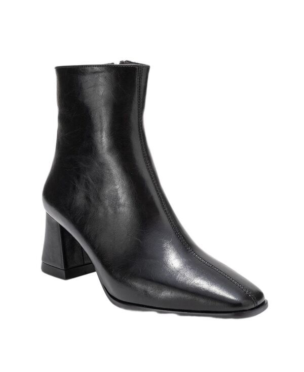プロローグシューズ レディース ブーツ・レインブーツ ヒール Prologue Shoes Womens Arven Block Heel Boot Black faux leather ブラック