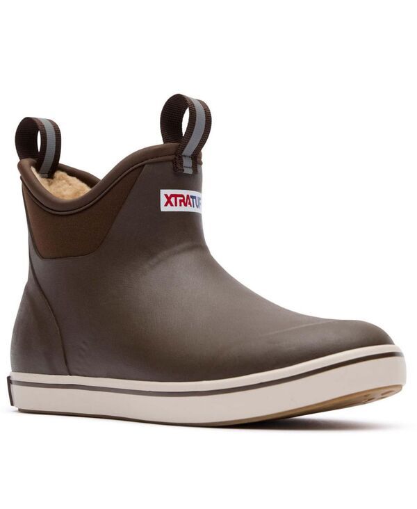 エクストラタフ レディース シューズ ブーツ・レインブーツ アンクル フリース XTRATUF Womens Fleece Lined Ankle Deck Boot Brown ブラウン