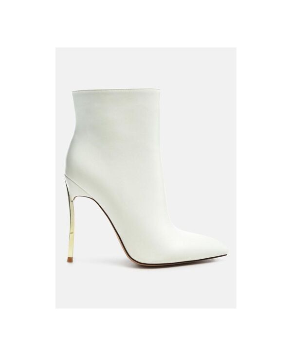 ロンドンラグ レディース シューズ ブーツ・レインブーツ レザー フェイクレザー London Rag Womensiren Patent Faux Leather Bootie White ホワイト
