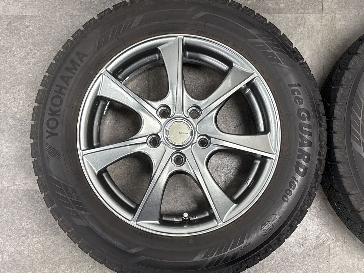 美品】LEBEN 16in 6J +50 PCD114.3 ヨコハマ アイスガード iG60 205
