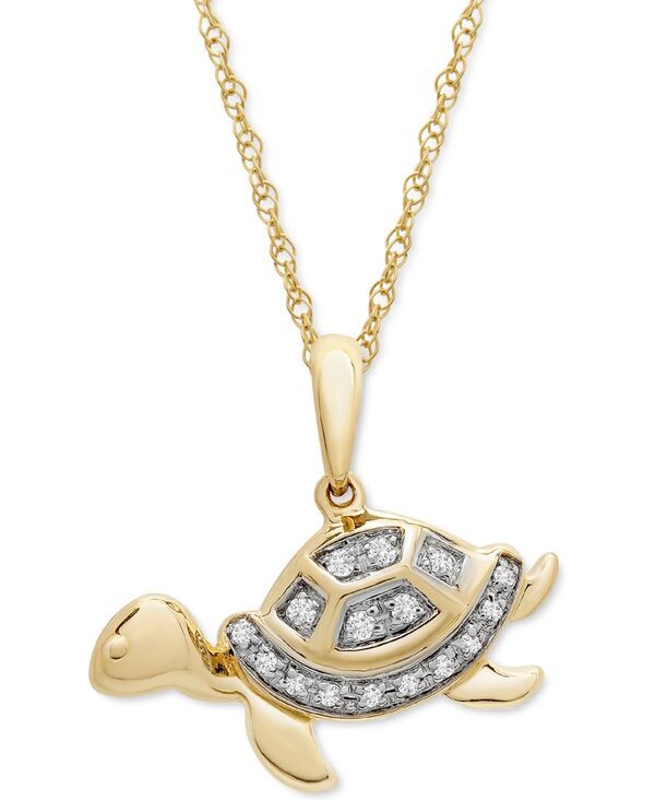 ラップド レディース アクセサリー ネックレス・チョーカー・ペンダントトップ レース Wrappediamond Turtle 18 Pendant Necklace 120 ctw in 10k Y