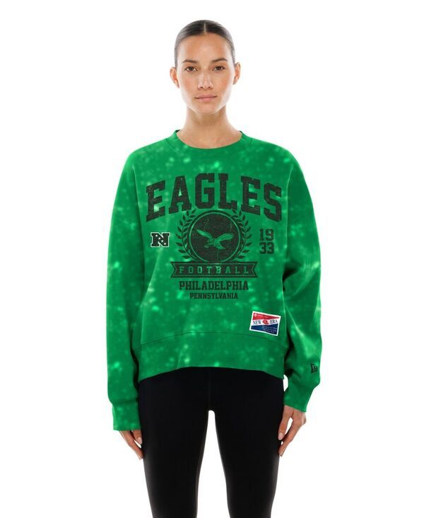 ニューエラ レディース アウター パーカー・スウェット シャツ New Era Womens Kelly Green Philadelphia Eagles Throwback Oversized B