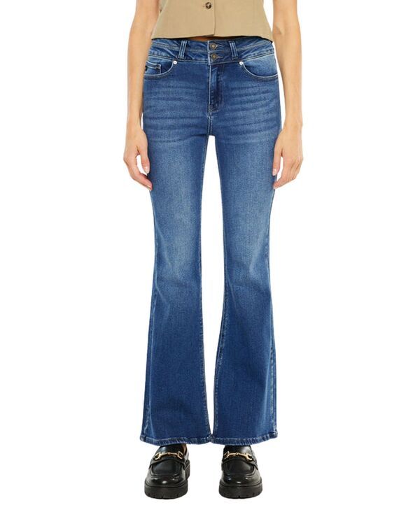 カンクン レディース ボトムス デニムパンツ ジーンズ KanCan Womens Vida High Rise Flare Jeans Medium wash