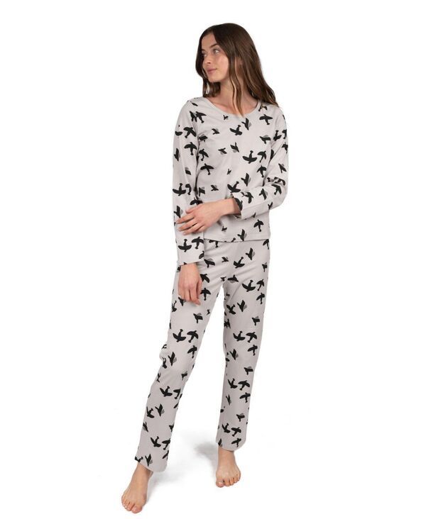 レベレット レディース アンダーウェア ナイトウェア コットン Leveret Womens Matching Family TwoPiece Cotton Long Sleeve Loose Fit