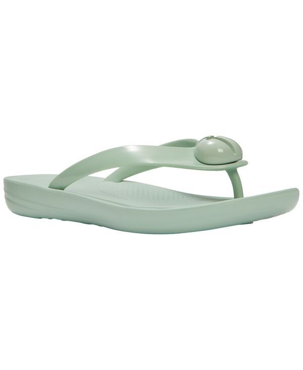 フィットフロップ レディース シューズ スリッポン・ローファー サンダル FitFlop Womens Iqushion GlossyButton SlipOn Sandals Mint Whispe