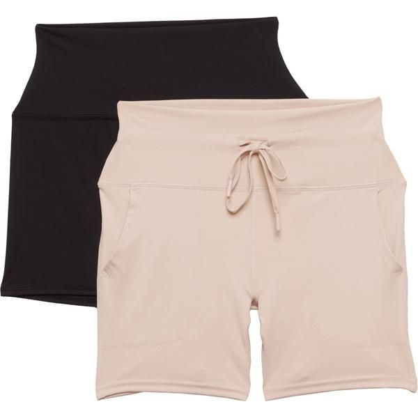 アールビーエックス レディース ボトムス ハーフパンツ・ショーツ ショートパンツ RBX Drawcord Waist Shorts 2Pack 5 Black Sand ブラック