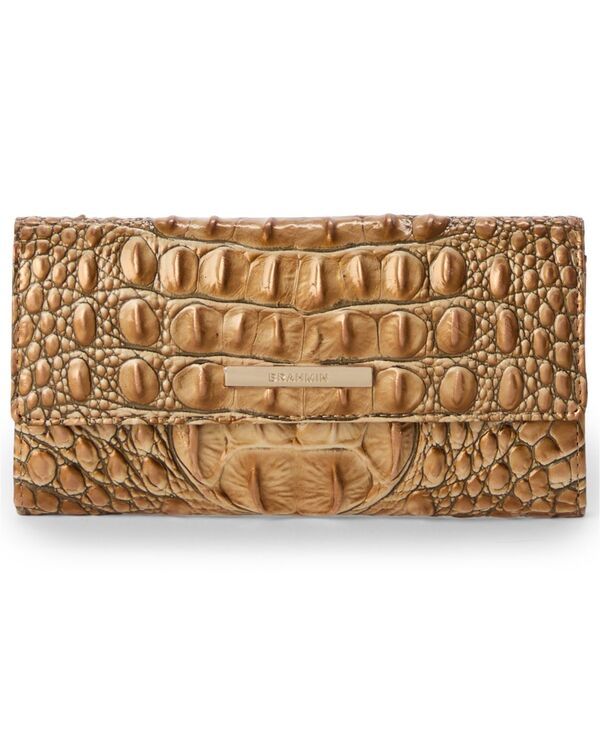 ブランミン レディース アクセサリー 財布 ミニ レザー Brahmin Cordelia Embossed Leather Mini Wallet Driftwood