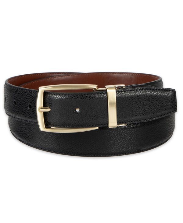 クラブルーム メンズ アクセサリー ベルト レザー Club Roomens Luxury 2In1 Reversible Pebbled Leather Belt Black Cognac ブラック