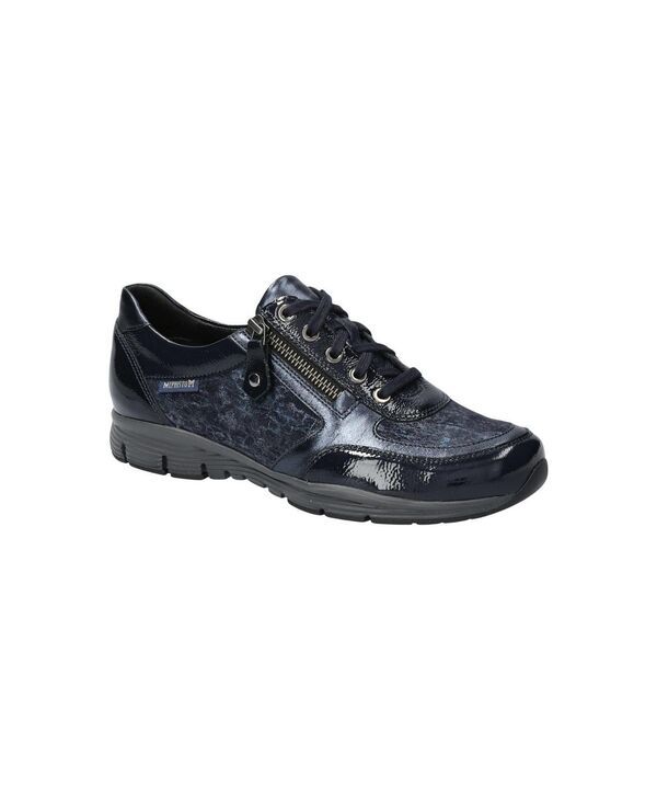 メフィスト レディース シューズ スニーカー レザー Mephisto Womens Ylona Leather Sneakers Night blue ブルー