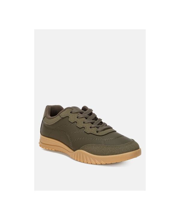 ロンドンラグ レディース シューズ スニーカー London Rag Womenstany Classic AntiSkid Sneakers Olive faux leather textile オ