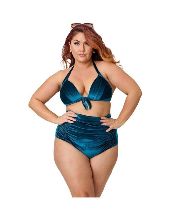 ユニークビンテージ レディース 水着 ボトムスのみ ハイウエスト プラスサイズ Unique Vintage Plusize Monroe High Waist Bikini Bottom Blue 12,946円