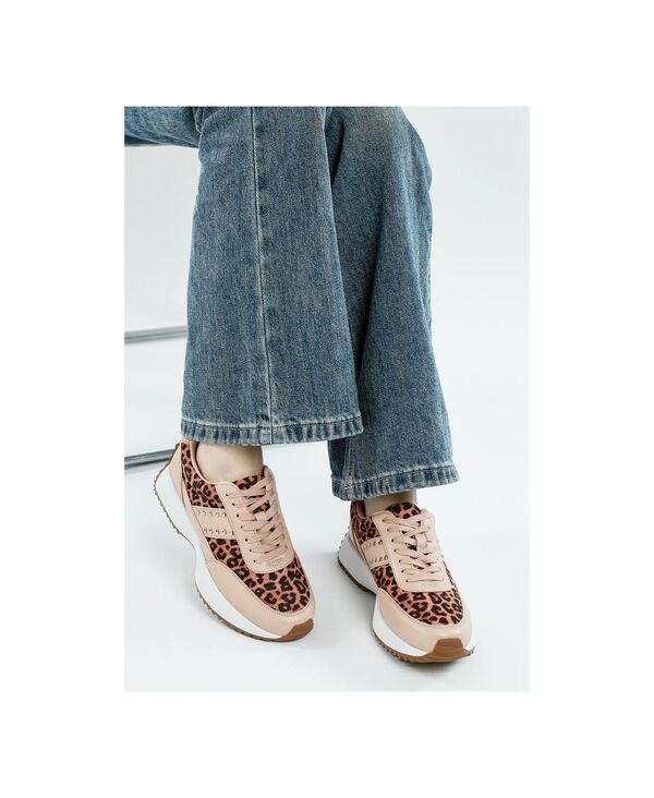 ラグアンドコー レディース シューズ スニーカー プリント レザー Rag Co Rag and Co Womens Lepark Realeather Leopard Print Sneakers