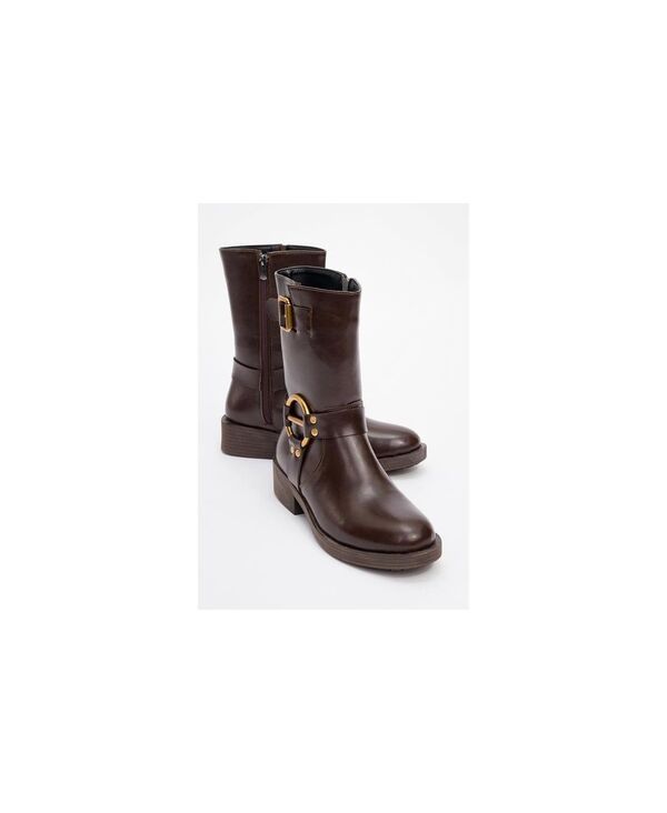 プロローグシューズ レディース ブーツ・レインブーツ Prologue Shoes Fies Buckled Boot Women Brown faux leather ブラウン