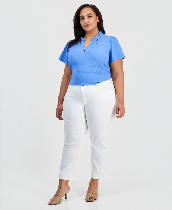 ジョーンズニューヨーク レディース ボトムス カジュアルパンツ プラスサイズ クロップド ジーンズ Jones New York Plusize Lexington StraightLeg Cropp