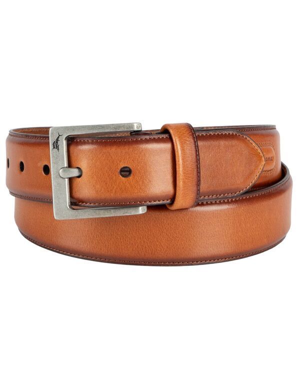 トッミーバハマ メンズ アクセサリー ベルト レザー Tommy Bahama Mens Classicasualeather with Burnishedges Beltan タン