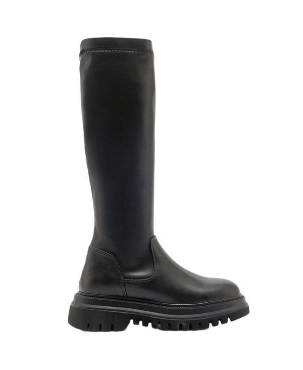 プロローグシューズ レディース ブーツ・レインブーツ Prologue Shoes Henin Stretch Boot Women Black stretch faux leather ブラック