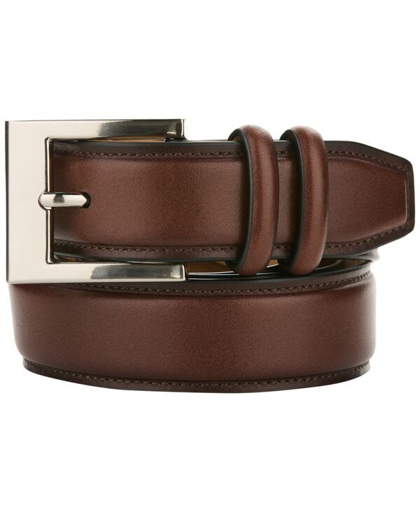 ペリーエリス メンズ アクセサリー ベルト レザー Perry Ellis Portfolio Mens Fine Leather Burnish Belt Brown ブラウン
