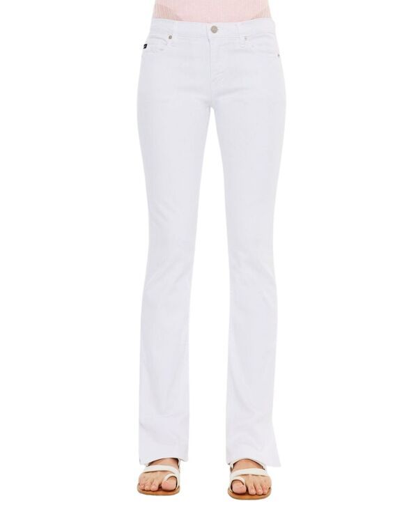 カンクン レディース シューズ ブーツ・レインブーツカット ジーンズ KanCan Womens Mai Mid Rise Y2K Bootcut Jeans White ホワイト