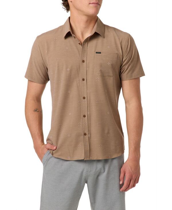 オニール メンズ トップス シャツ 半袖 ONeill Mens TRVLR Traverse UPF ShortSleeve Shirt Dar khaki カーキ